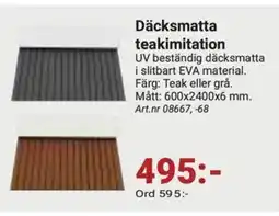 Erlandsons Brygga Däcksmatta teakimitation erbjuda