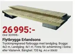 Erlandsons Brygga Flytbrygga Erlandsons erbjuda