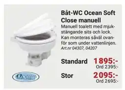 Erlandsons Brygga Båt-WC Ocean Soft Close manuell erbjuda