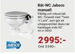 Erlandsons Brygga Båt-WC Jabsco manuell erbjuda