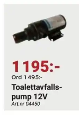 Erlandsons Brygga Toalettavfalls- pump 12V erbjuda