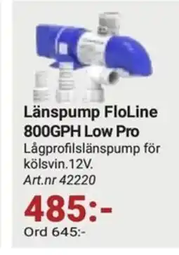 Erlandsons Brygga Länspump FloLine 800GPH Low Pro erbjuda