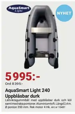 Erlandsons Brygga AquaSmart Light 240 Uppblåsbar durk erbjuda