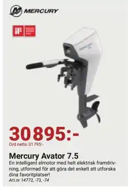 Erlandsons Brygga Mercury Avator 7.5 erbjuda