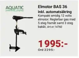 Erlandsons Brygga Elmotor BAS 36 inkl. automatsäkring erbjuda