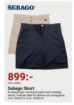 Erlandsons Brygga Sebago Skort erbjuda