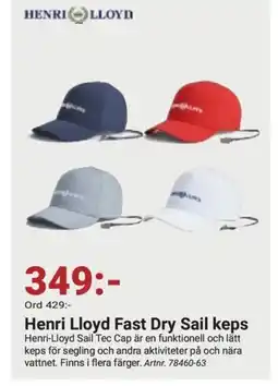 Erlandsons Brygga Henri Lloyd Fast Dry Sail keps erbjuda