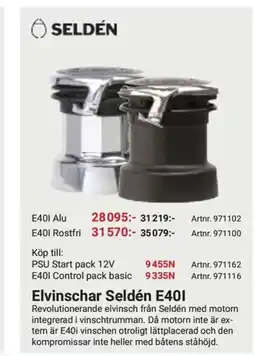 Erlandsons Brygga Elvinschar Seldén E40I erbjuda