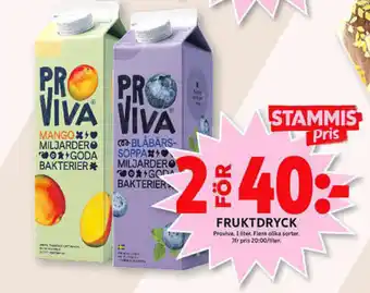 ICA Maxi Proviva Fruktdryck 1 liter erbjuda