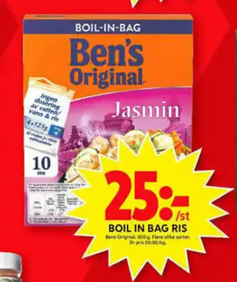 ICA Maxi Ben's Original Boil in Bag Ris 100g erbjuda