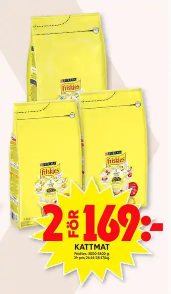 ICA Maxi Friskies Kattmat 3000-3500g erbjuda