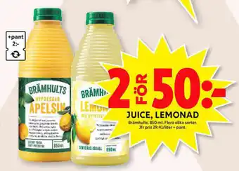 ICA Maxi Brämhults Juice, Lemonad 850ml erbjuda