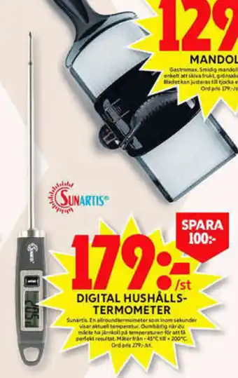 Sunartis Digital Hushållstermometer