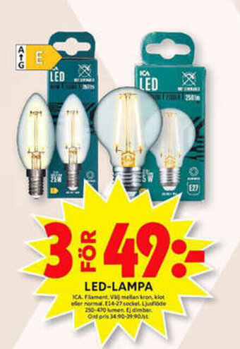 ICA Maxi ICA Led-Lampa erbjuda