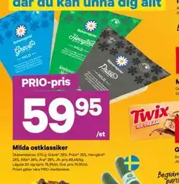 City Gross Milda ostklassiker, Pris i appen erbjuda