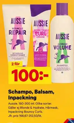 City Gross Schampo, Balsam, Inpackning erbjuda