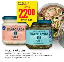 Willys GARANT Sill i småglas erbjuda