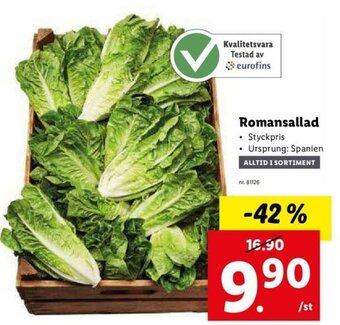 Lidl Romansallad erbjuda