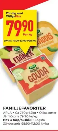 Willys ARLA Familjefavoriter erbjuda