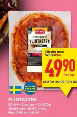 Willys SCAN Flintastek erbjuda