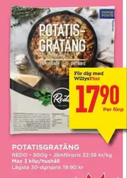 Willys REDO Potatisgratäng erbjuda