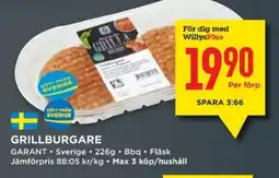 Willys GARANT Grillburgare erbjuda