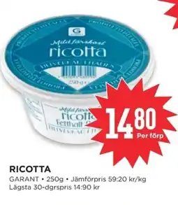 Willys GARANT Ricotta erbjuda