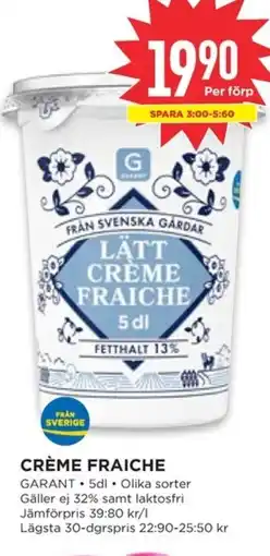 Willys GARANT Crème fraiche erbjuda