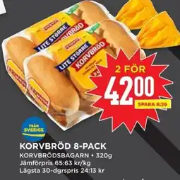 Willys KORVBRÖDSBAGARN Korvbröd 8-pack erbjuda