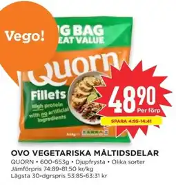 Willys QUORN Ovo vegetariska måltidsdelar erbjuda