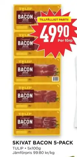 Willys TULIP Skivat bacon 5-pack erbjuda