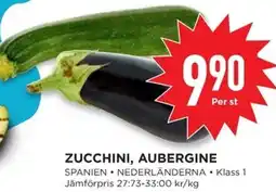 Willys Zucchini, Aubergine erbjuda