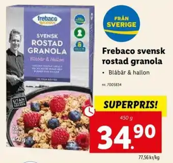 Lidl Frebaco Svensk Rostad Granola 450g erbjuda