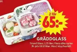 ICA Maxi Triumf Gräddglass erbjuda