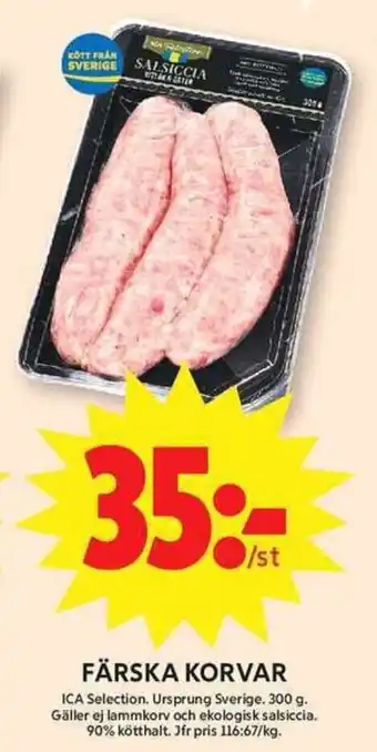 ICA Maxi ICA Selection Färska korvar erbjuda