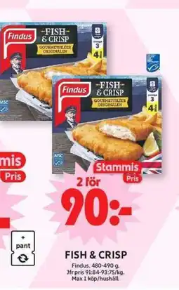 ICA Maxi Findus Fish & crisp erbjuda