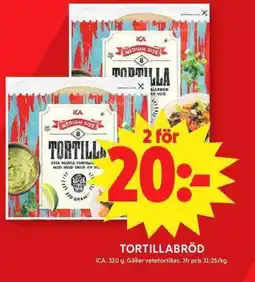 ICA Maxi ICA Tortillabröd erbjuda