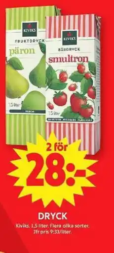 ICA Maxi Kiviks Dryck erbjuda
