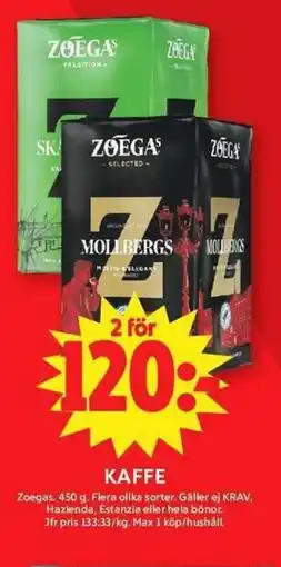 ICA Maxi Zoegas Kaffe erbjuda