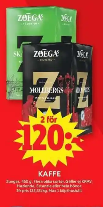 ICA Maxi Zoegas Kaffe erbjuda