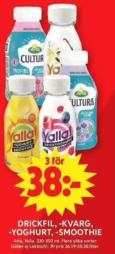 ICA Maxi Arla Drickfil, -kvarg, -yoghurt, -smoothie erbjuda