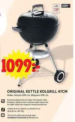 ICA Maxi Weber Original kettle kolgrill erbjuda