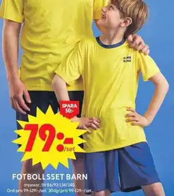 ICA Maxi Fotbollsset barn erbjuda