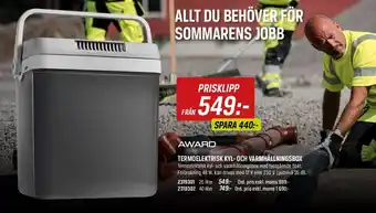 Termoelektrisk Kyl- och varmhållningsbox