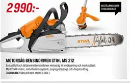Swedol Motorsåg bensindriven Stihl MS 212 erbjuda