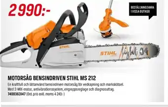 Motorsåg bensindriven Stihl MS 212