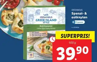 Lidl Eridanous Spenat- & Ostknyten 500g erbjuda