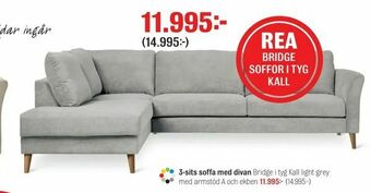 Mio 3-sits soffa med divan erbjuda