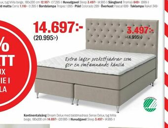 Mio Kontinentalsäng erbjuda