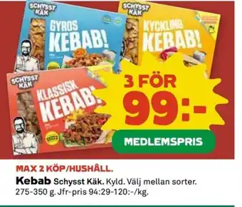 Coop Schysst Käk Kebab erbjuda